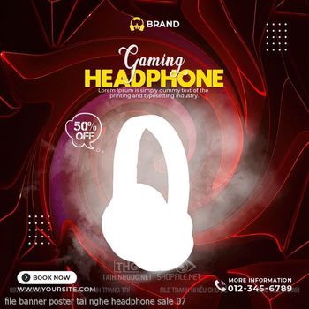 file banner poster tai nghe headphone sale 07