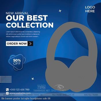 file banner poster tai nghe headphone sale 08