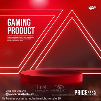 file banner poster tai nghe headphone sale 29