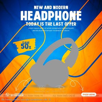 file banner poster tai nghe headphone sale 31
