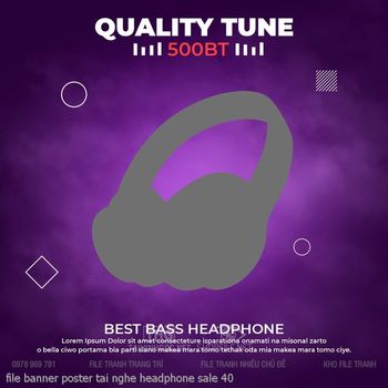 file banner poster tai nghe headphone sale 40