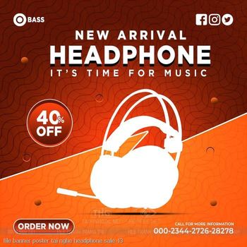 file banner poster tai nghe headphone sale 43