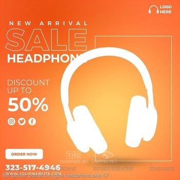 file banner poster tai nghe headphone sale 47