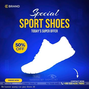 file banner quang cao giay shoes 38