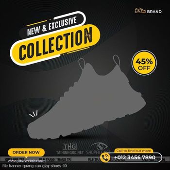 file banner quang cao giay shoes 40