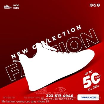 file banner quang cao giay shoes 99