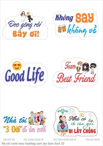 file cdr corel mau hashtag cam tay dam duoi 10