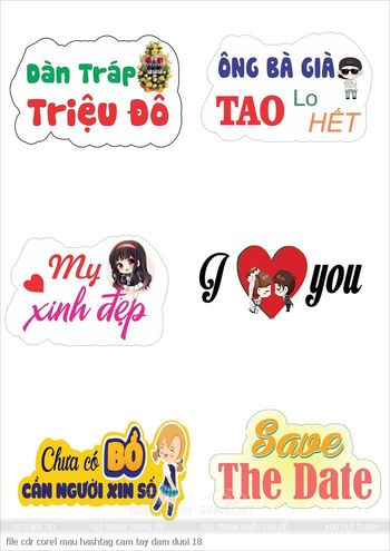 file cdr corel mau hashtag cam tay dam duoi 18