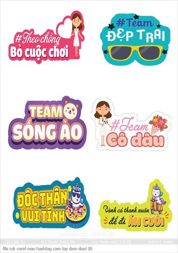 file cdr corel mau hashtag cam tay dam duoi 20