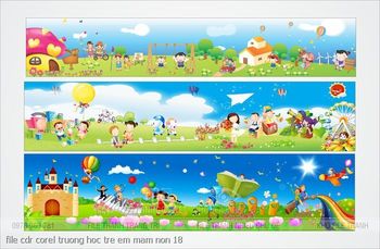 file cdr corel truong hoc tre em mam non 18