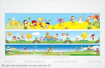 file cdr corel truong hoc tre em mam non 23