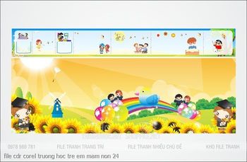 file cdr corel truong hoc tre em mam non 24