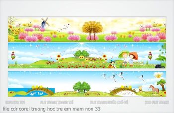 file cdr corel truong hoc tre em mam non 33