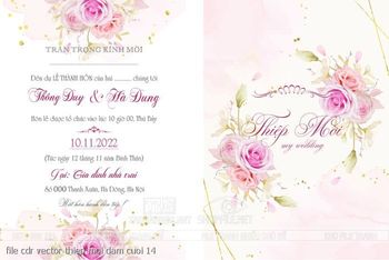 file cdr vector thiep moi dam cuoi 14