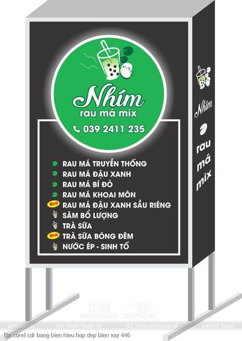 file corel cdr bang bien hieu hop dep bien vay 446