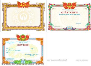 file corel cdr giay khen bang khen 12