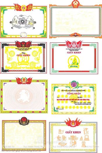 file corel cdr giay khen bang khen 30