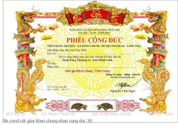 file corel cdr giay khen chung nhan cong duc 13