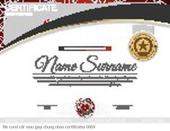 file corel cdr mau giay chung nhan certificates 0009