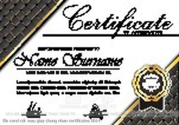 file corel cdr mau giay chung nhan certificates 0014