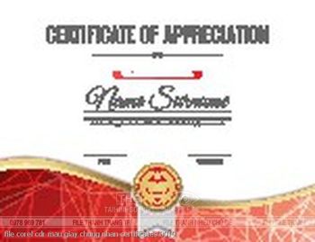 file corel cdr mau giay chung nhan certificates 0019
