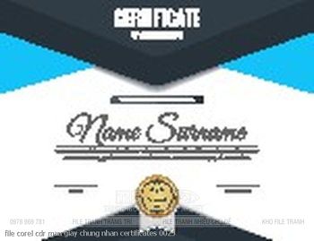 file corel cdr mau giay chung nhan certificates 0025