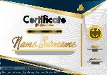 file corel cdr mau giay chung nhan certificates 0027