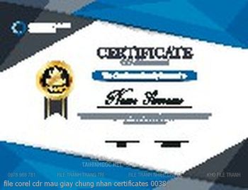 file corel cdr mau giay chung nhan certificates 0038