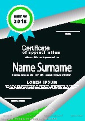 file corel cdr mau giay chung nhan certificates 0040