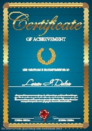 file corel cdr mau giay chung nhan certificates 0041