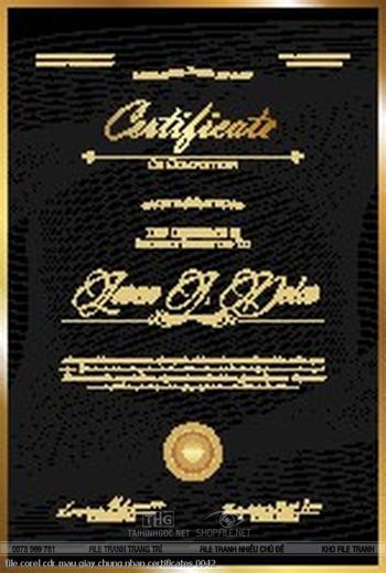 file corel cdr mau giay chung nhan certificates 0042