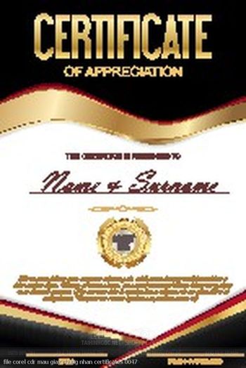 file corel cdr mau giay chung nhan certificates 0047
