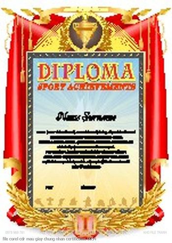 file corel cdr mau giay chung nhan certificates 0054