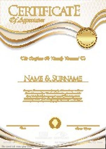 file corel cdr mau giay chung nhan certificates 0055