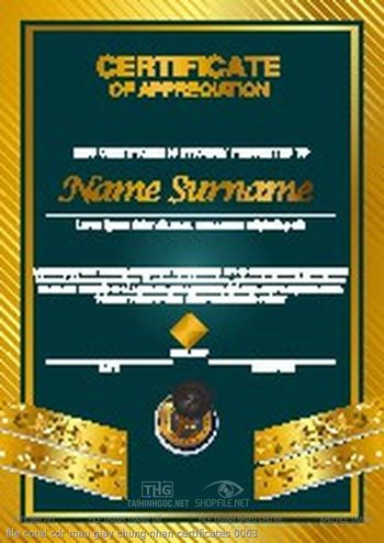 file corel cdr mau giay chung nhan certificates 0063