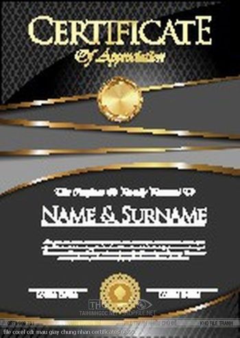 file corel cdr mau giay chung nhan certificates 0066