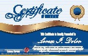 file corel cdr mau giay chung nhan certificates 0068