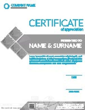 file corel cdr mau giay chung nhan certificates 0077