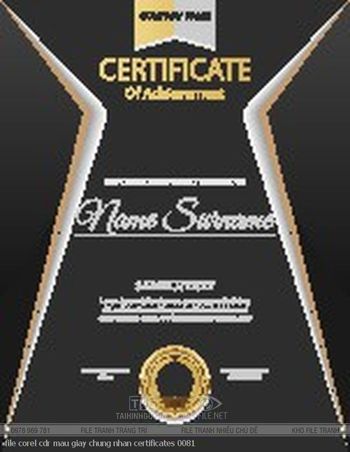 file corel cdr mau giay chung nhan certificates 0081