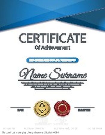 file corel cdr mau giay chung nhan certificates 0086