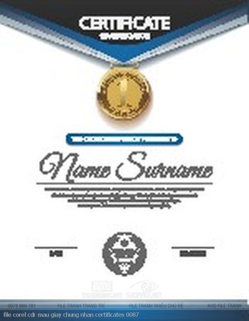 file corel cdr mau giay chung nhan certificates 0087