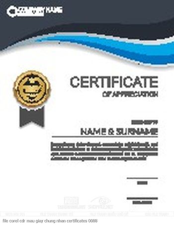 file corel cdr mau giay chung nhan certificates 0088
