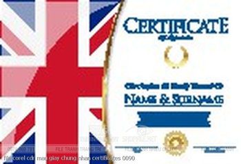 file corel cdr mau giay chung nhan certificates 0090
