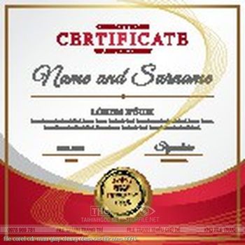 file corel cdr mau giay chung nhan certificates 0095