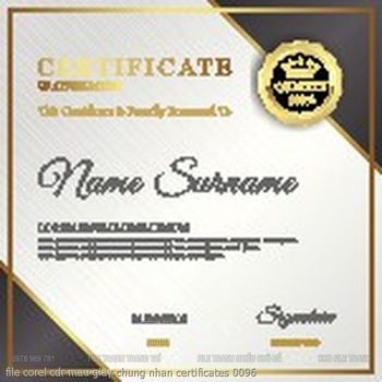 file corel cdr mau giay chung nhan certificates 0096