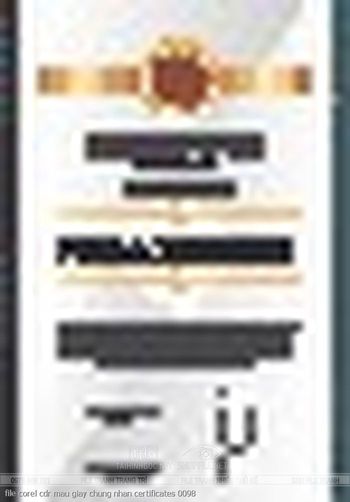 file corel cdr mau giay chung nhan certificates 0098