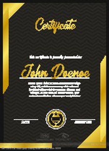 file corel cdr mau giay chung nhan certificates 0099