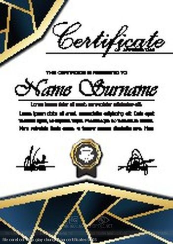 file corel cdr mau giay chung nhan certificates 0103