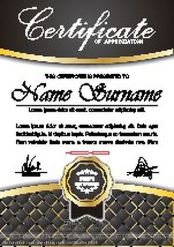 file corel cdr mau giay chung nhan certificates 0104