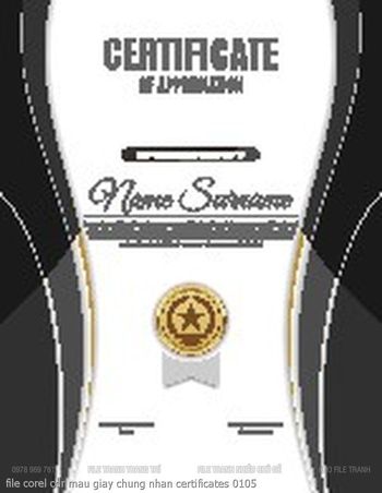 file corel cdr mau giay chung nhan certificates 0105